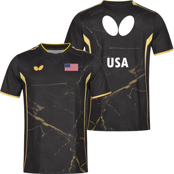 Butterfly Team USA 2024 Shirt - Black - Front/Back